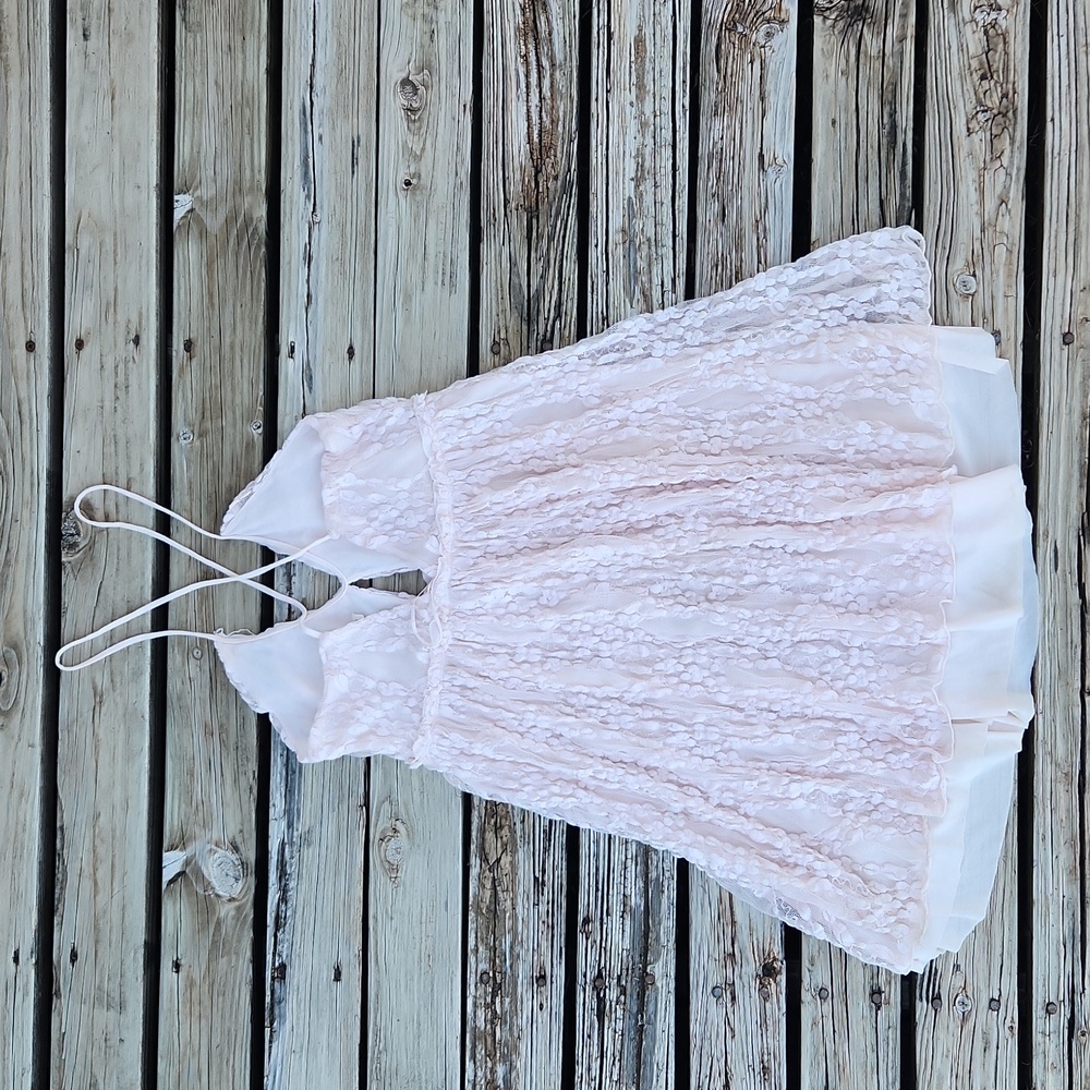 Free People Medium Lace Dress Nicolette Cutout Backless Revolve Whimsy Romantic - Picture 7 of 8